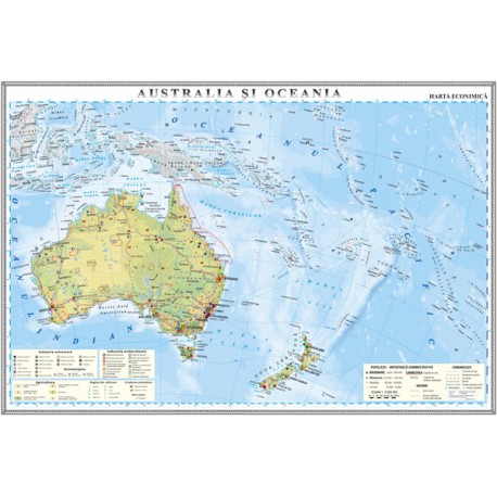 Australia si Oceania. Harta economica
