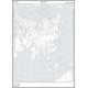 Asia. Harta fizica fata/Harta de contur (verso)