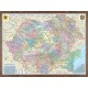 Romania si Republica Moldova. Harta administrativa 3D (1400x1000mm)