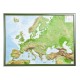 Georelief Harta in relief 3D a Europei, mare, in cadru de lemn (in germana)
