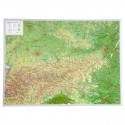 Georelief Harta in relief 3D a Austriei, mare (in germana)