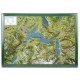 Georelief Harta Lacului Lucerne in cadru de lemn (in germana)