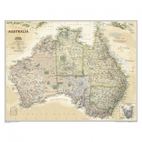  Harta National Geographic Hartă Australia design antic