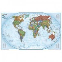 Harta lumii Planiglob decorativ special National Geographic DEZACTIVAT