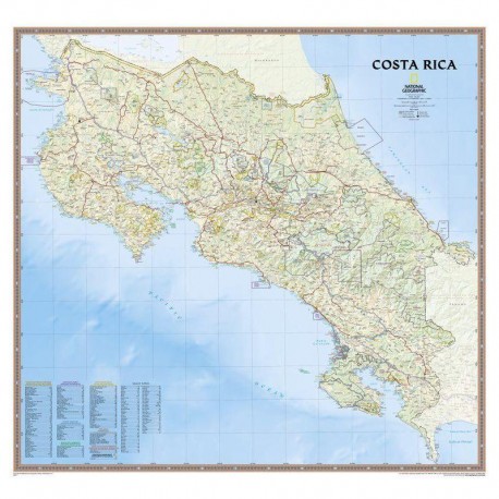  Harta Hartă Costa Rica National Geographic 