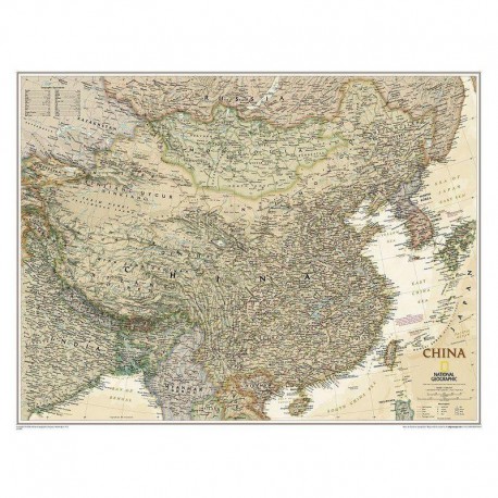 Harta Hartă China design antic National Geographic