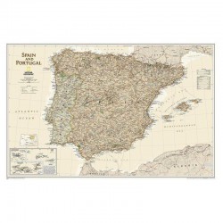Harta Spaniei si Portugaliei National Geographic