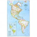 Harta politica America de Nord si de Sud National Geographic