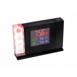 Statie meteo si ceas alarma cu afisaj color si proiectie Bresser MyTime Crystal