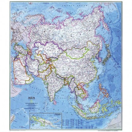  Harta politică a Asiei National Geographic