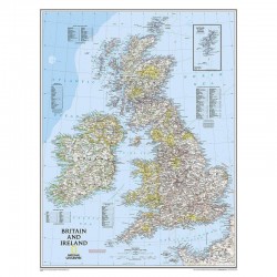  Harta regională Insulele Britanice National Geographic