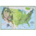 Harta fizica SUA National Geographic