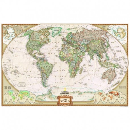  Harta lumii antică politică, format uriaş National Geographic
