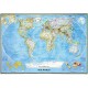 Harta politică a lumii clasică, mare laminată National Geographic 
