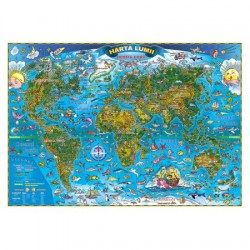 Harta lumii pentru copii (600x470 mm)