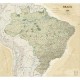 Harta Hartă Brazilia stil antic laminată National Geographic