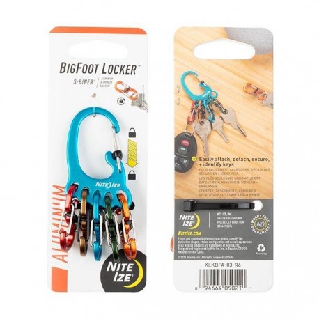 Breloc Nite Ize BigFoot Locker KeyRack Aluminiu