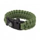 Bratara Survival Paracord cu busola, fluier si firestarter 8"