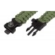 Bratara Survival Paracord cu busola, fluier si firestarter 8"