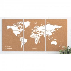 Harta lumii Miss Wood Puzzle Map M - White