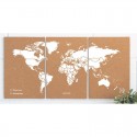 Harta lumii Miss Wood Puzzle Map M - White