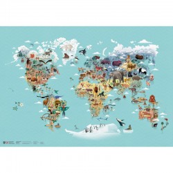 Harta lumii Marmota Maps World of Animals
