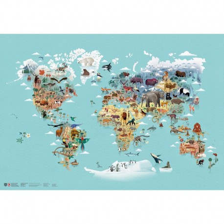 Harta lumii Marmota Maps World of Animals