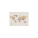 Harta lumii Miss Wood Map Watercolor Tropical XL
