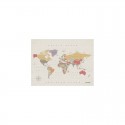 Harta lumii Miss Wood Map Watercolor Tropical XL