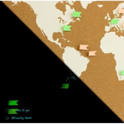 Harta lumii Miss Wood Woody Map Fluor L