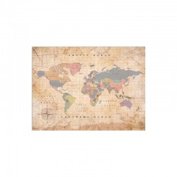 Harta lumii Miss Wood Woody Map Watercolor Old School XL