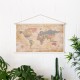 Harta lumii Miss Wood Woody Cotton Map Old school