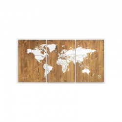 Harta lumii Miss Wood Woody Map Wooden 120x60