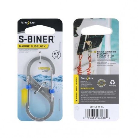 Nite Ize S-Biner Marine SlideLock 3 - Stainless