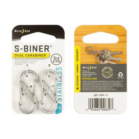 Nite Ize S-Biner 1 Stainless - 2 buc