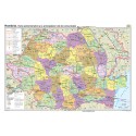 Romania. Harta administrativa si a principalelor cai de comunicatie 160x120 cm