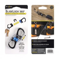 Carabinier Nite Ize dublu cu blocare magnetica SlideLock 360°