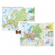 Europa. Harta fizico-geografică şi a principalelor resurse naturale de subsol şi Europa. Harta politică – Duo Plus 160x120 cm