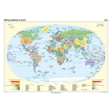 Harta politică a lumii 100x70 cm