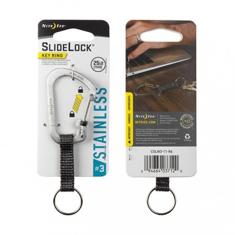 Breloc Nite Ize SlideLock Key Ring 3 Stainless