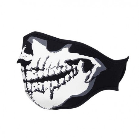 Semi-masca din neopren cu imprimeu craniu