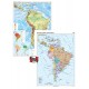 America de Sud. Harta fizico-geografică și a principalelor resurse naturale de subsol și America de Sud. Harta politică 