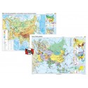 Asia. Harta fizico-geografica si a principalelor resurse naturale de subsol si Asia. Harta politica – Duo Plus