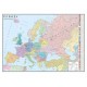 Europa. Harta politica(fata). Harta de contur (verso) 600x470mm