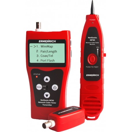 Dispozitiv de testare cabluri Ermenrich NetGeeks NP30