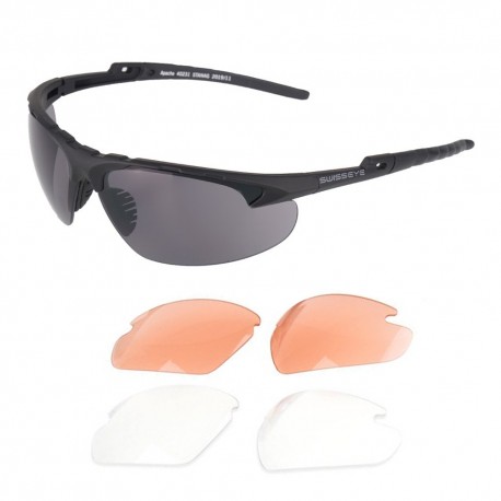 Set Ochelari Safety Swiss Eye Apache Shooting cu lentile