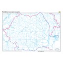 Romania. Harta retelei hidrografice 140x100 cm