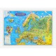 Harta Europei pentru copii (proiectie 3D), format A3, 450x330mm