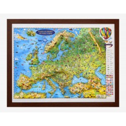 Harta Europei pentru copii (proiectie 3D), 600x470mm