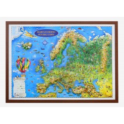 Harta Europei pentru copii( proiectie 3D) 1000x700m